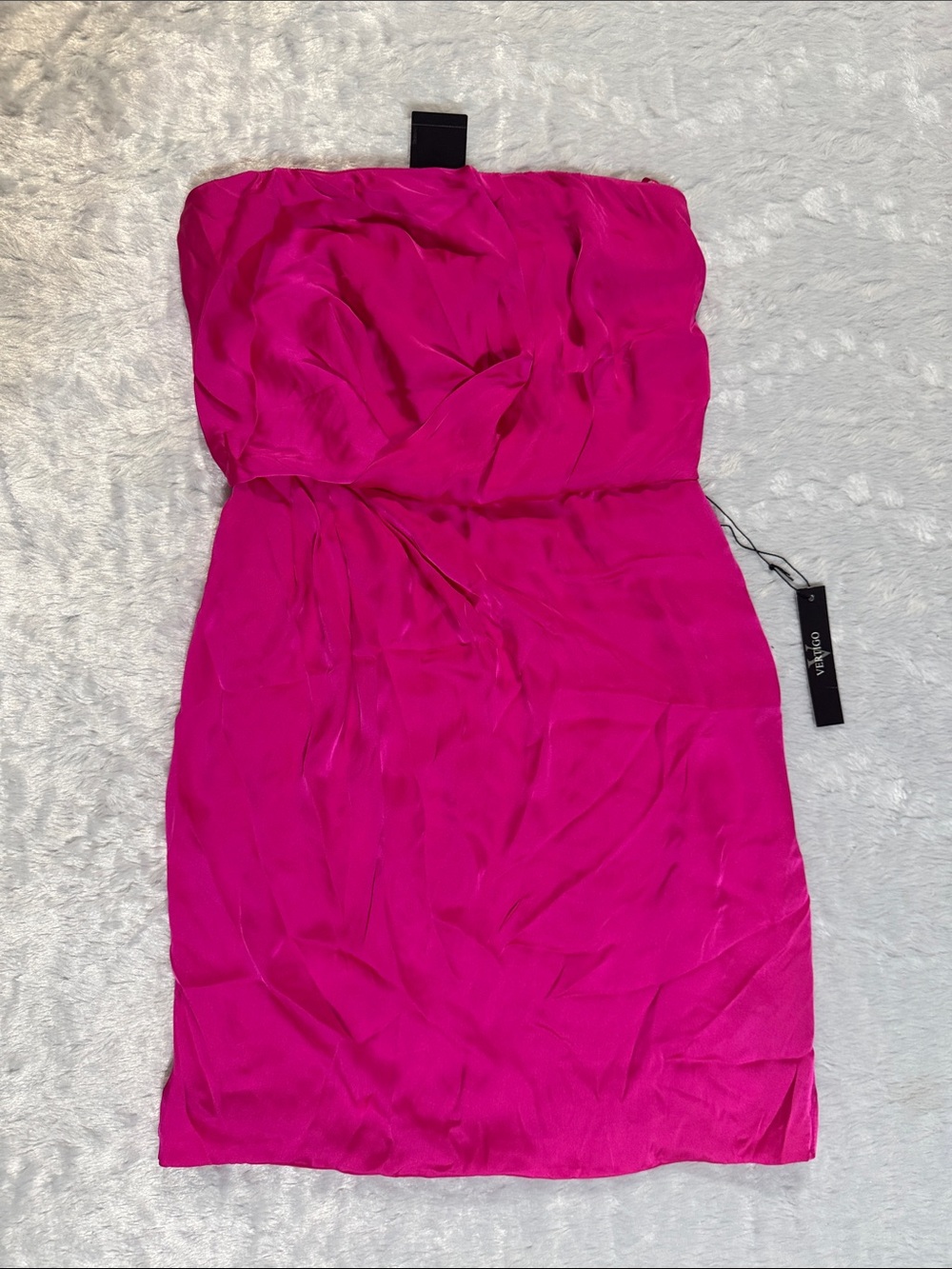 Vertigo Paris Strapless Fuchsia Evening Dress